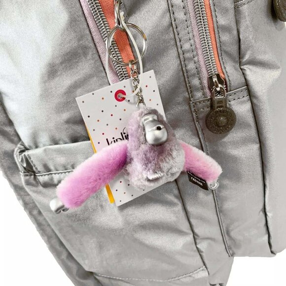 brand new Extra Large 47cm xl 17" Laptop Kipling Seoul Backpack silver - Picture 5 of 12